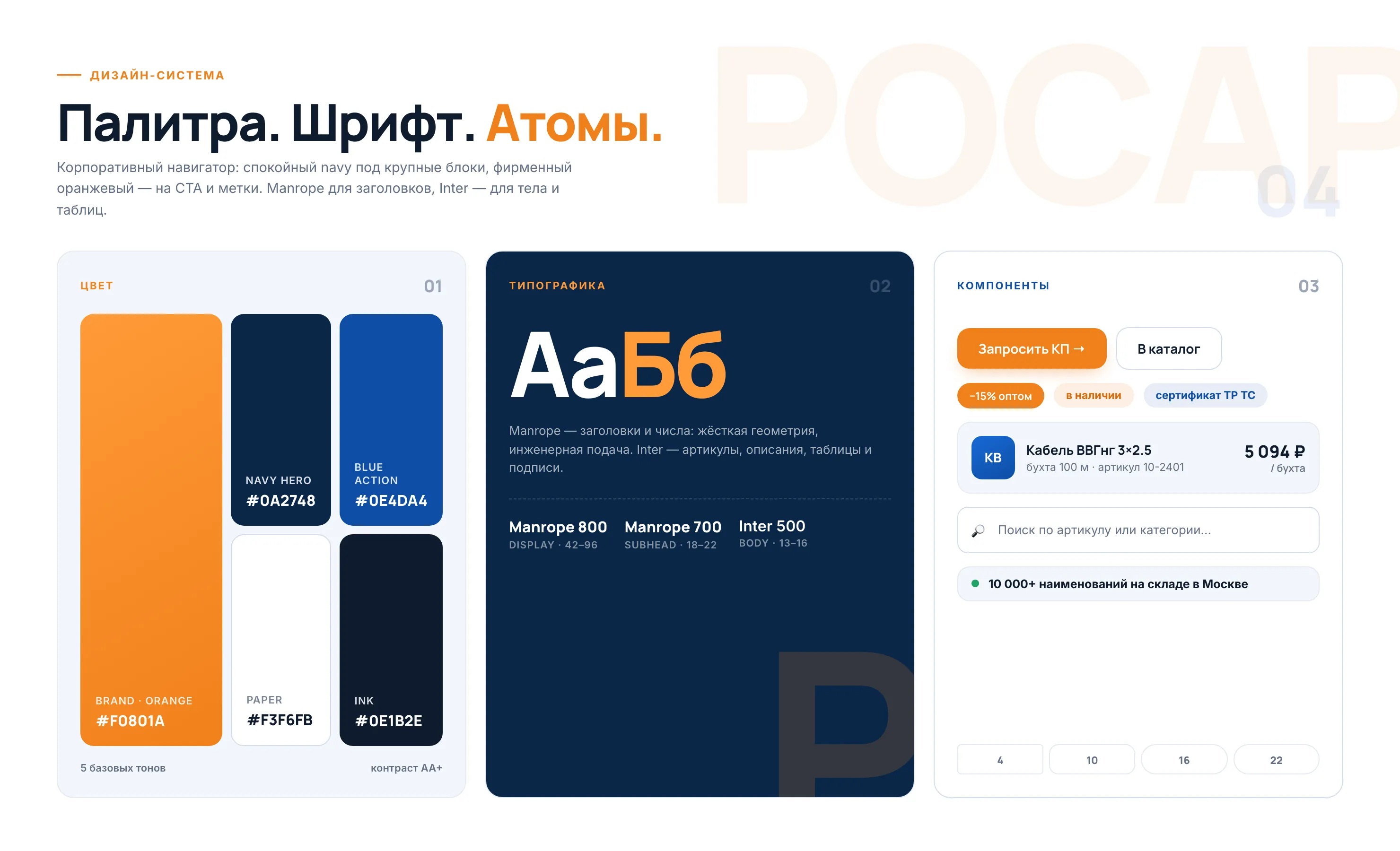 Дизайн-система: палитра, типографика, компоненты